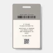 Aangepaste professionele foto-ID Bedrijf Logo Badge (Achterkant)