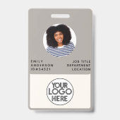 Aangepaste professionele foto-ID Bedrijf Logo Badge (Voorzijde)