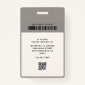 Aangepaste professionele foto-ID Bedrijf Logo Badge (Achterkant)