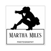 Aangepaste professionele fotografie Logo met naam Rubberstempel (Afrduk)