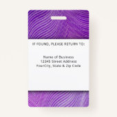 Aangepaste professionele fotonaam werknemer in bed badge (Achterkant)