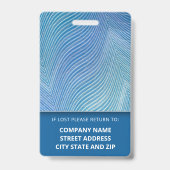 Aangepaste professionele fotonaam werknemer in bed badge (Achterkant)