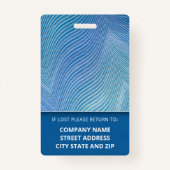 Aangepaste professionele fotonaam werknemer in bed badge (Achterkant)