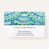 Aangepaste professionele fotonaam werknemer in bed badge (Achterkant)