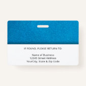 Aangepaste professionele fotonaam werknemer in bed badge (Achterkant)