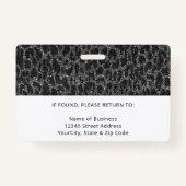 Aangepaste professionele fotonaam werknemer in bed badge (Achterkant)