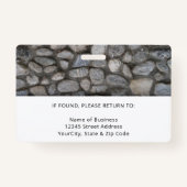 Aangepaste professionele fotonaam werknemer in bed badge (Achterkant)