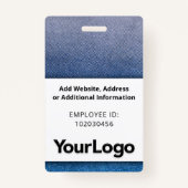 Aangepaste professionele fotonaam werknemer in bed badge (Achterkant)