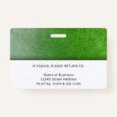 Aangepaste professionele fotonaam werknemer in bed badge (Achterkant)