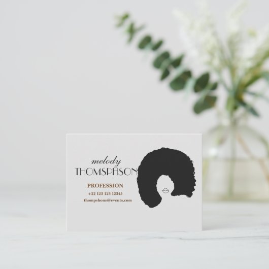 Aangepaste professionele kaart visitekaartje (Staand voorkant)