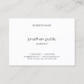 Aangepaste professionele legante moderne, minimale visitekaartje (Achterkant)