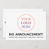 Aangepaste professionele Logo – geen minimale best Aankondiging (Voorkant / Achterkant)