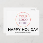 Aangepaste professionele Logo – Geen minimale best Feestdagenkaart (Voorkant / Achterkant)