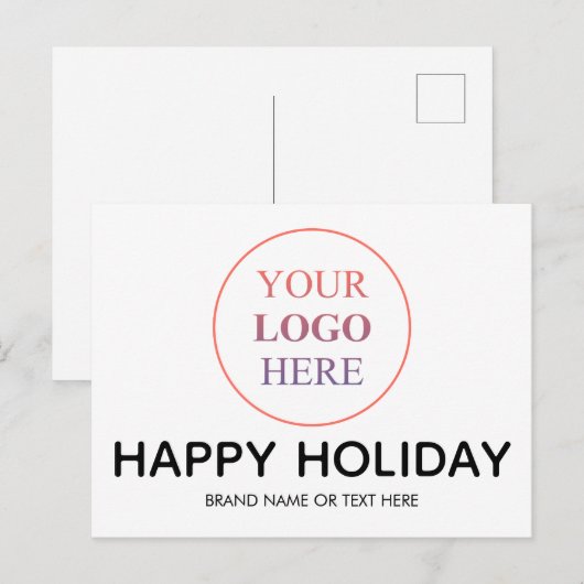 Aangepaste professionele Logo – Geen minimale best Feestdagenkaart (Voorkant / Achterkant)