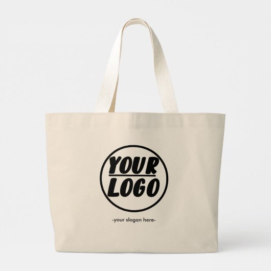 Aangepaste professionele Logo met QR-code Grote Tote Bag (Achterkant)
