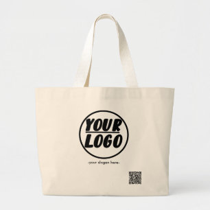Aangepaste professionele Logo met QR-code Grote Tote Bag
