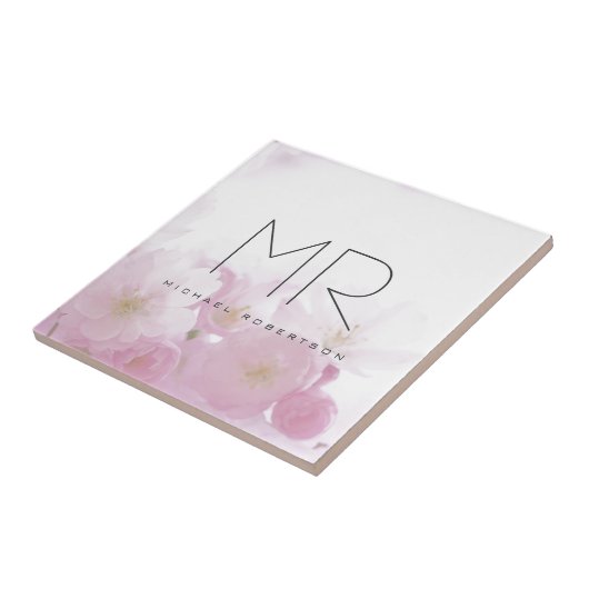 Aangepaste professionele miniatuur van Monogram Tegeltje (Zijkant)