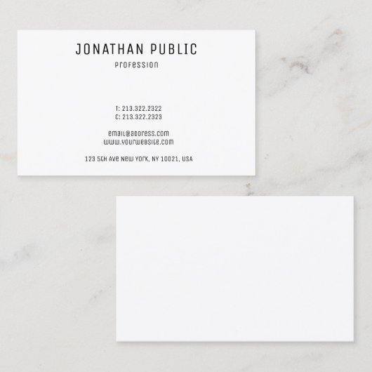 Aangepaste professionele, moderne, eenvoudige Sjab Visitekaartje (Voorkant / Achterkant)