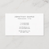 Aangepaste Professionele Moderne Elegante Eenvoudi Visitekaartje (Achterkant)