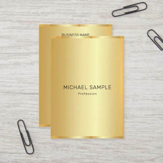 Aangepaste Professionele Moderne Elegante Gouden S Visitekaartje (Voorkant / Achterkant in situ)