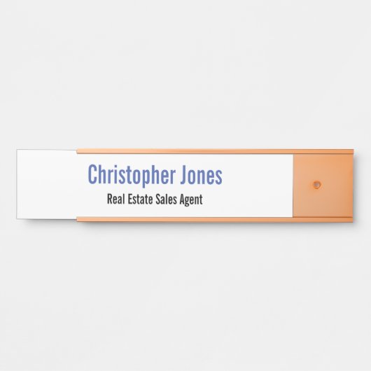 Aangepaste professionele moderne, elegante Kantoor Deurbordje (Voorkant)