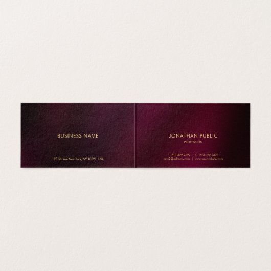 Aangepaste professionele moderne elegante luxe gev visitekaartje (Binnenkant ongevouwen)