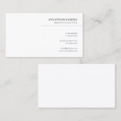 Aangepaste professionele moderne elegante minimali visitekaartje (Voorkant / Achterkant)