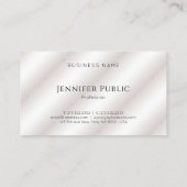 Aangepaste professionele moderne, elegante Sjabloo Visitekaartje (Achterkant)