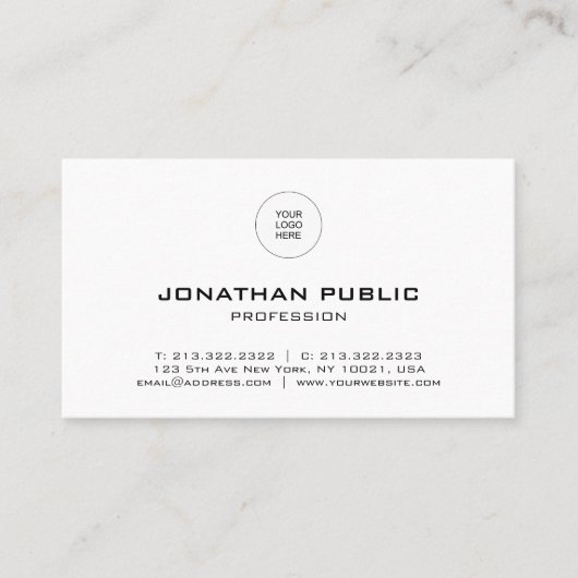 Aangepaste professionele moderne, elegante Sjabloo Visitekaartje (Voorkant)