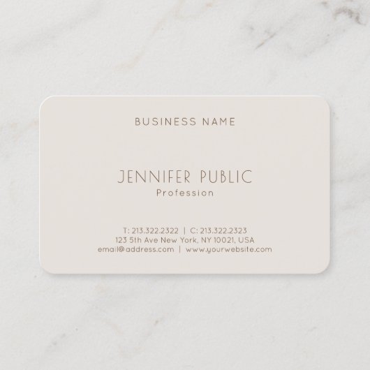Aangepaste professionele moderne, elegante Sjabloo Visitekaartje (Achterkant)