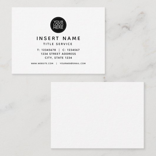 Aangepaste professionele moderne Logo hier Visitekaartje (Voorkant / Achterkant)