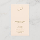 Aangepaste professionele monogram elegante sjabloo visitekaartje (Achterkant)