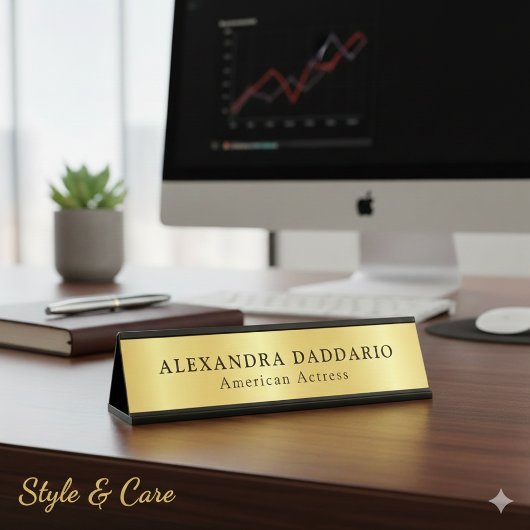 Aangepaste Professionele Naam Bord – Naam & Titel Bureau Naambordje