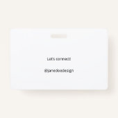 Aangepaste professionele of persoonlijke contact K Badge (Achterkant)