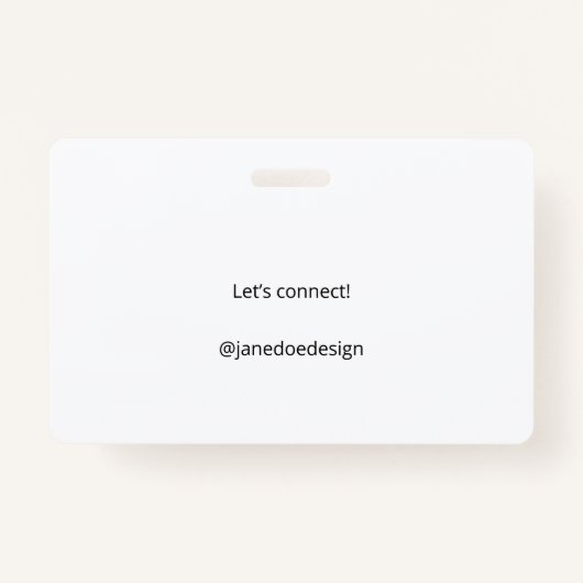 Aangepaste professionele of persoonlijke contact K Badge (Achterkant)