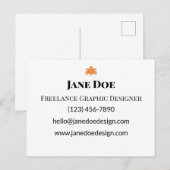 Aangepaste professionele of persoonlijke contact K Briefkaart (Voorkant / Achterkant)