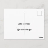 Aangepaste professionele of persoonlijke contact K Briefkaart (Achterkant)