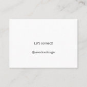 Aangepaste professionele of persoonlijke contact K Contactkaartje (Achterkant)