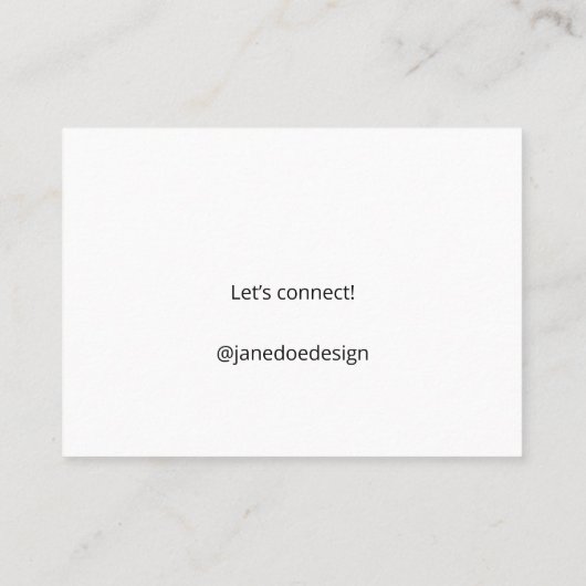 Aangepaste professionele of persoonlijke contact K Contactkaartje (Achterkant)