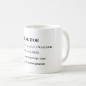 Aangepaste professionele of persoonlijke contact K Koffiemok (Voorkant rechts)