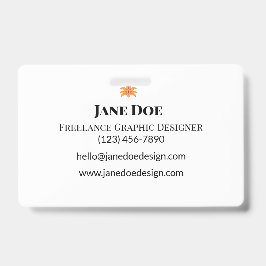 Aangepaste professionele of persoonlijke contactka badge