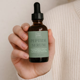 Aangepaste professionele peptide serum huidverzorg rechthoekige sticker