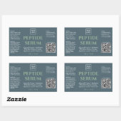 Aangepaste professionele peptide serum huidverzorg rechthoekige sticker (Vel)