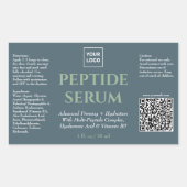 Aangepaste professionele peptide serum huidverzorg rechthoekige sticker (Voorkant)