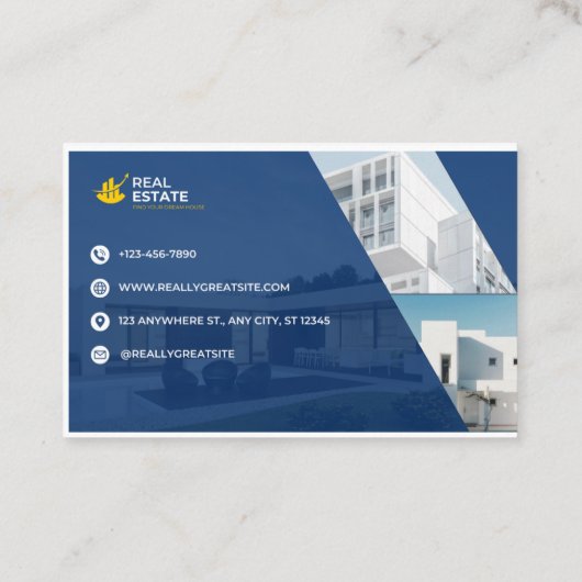 "Aangepaste professionele Visitekaartjes" Visitekaartje (Achterkant)