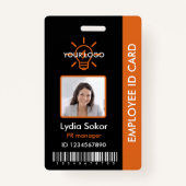 Aangepaste professionele werknemer ID-badge met fo Badge (Voorkant)