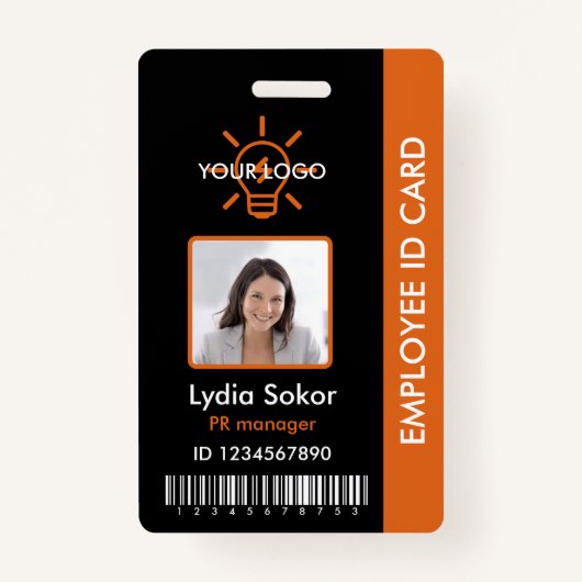 Aangepaste professionele werknemer ID-badge met fo Badge (Voorkant)