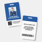 Aangepaste professionele werknemersfoto kantooride badge (Voor- en achterkant)