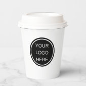 Aangepaste professionele zakelijke Logo Barista Ex Papieren Bekers (Voorkant)