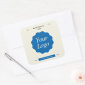 Aangepaste professionele zakelijke Logo minimalist Vierkante Sticker (Envelop)